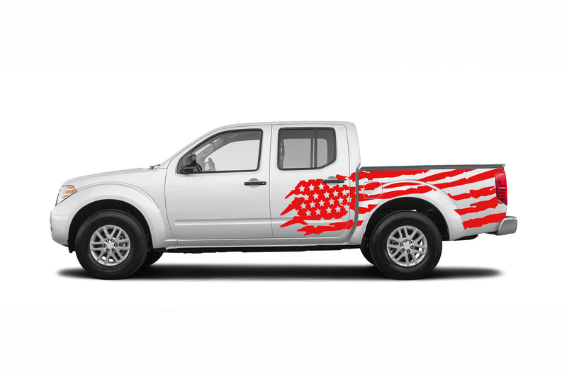 US flag side graphics decals for Nissan Frontier 2005-2021