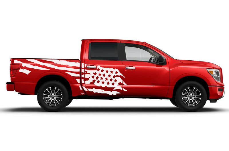 US flag side graphics decals for Nissan Titan