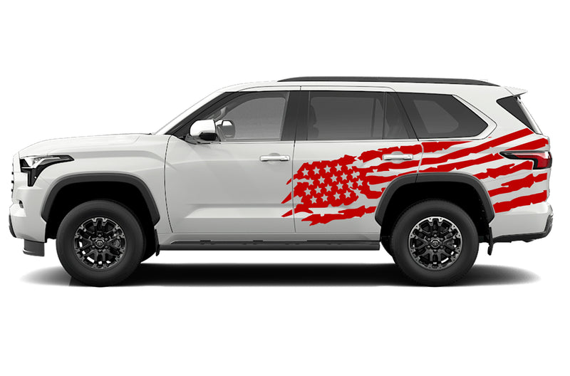 US flag side graphics vinyl decals for Toyota Sequoia