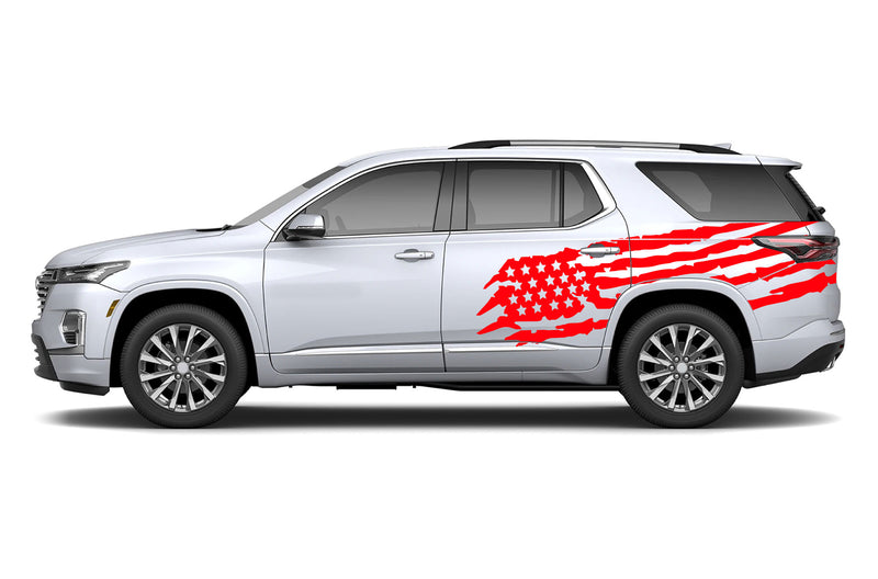 US flag graphics decals for Chevrolet Traverse 2018-2023