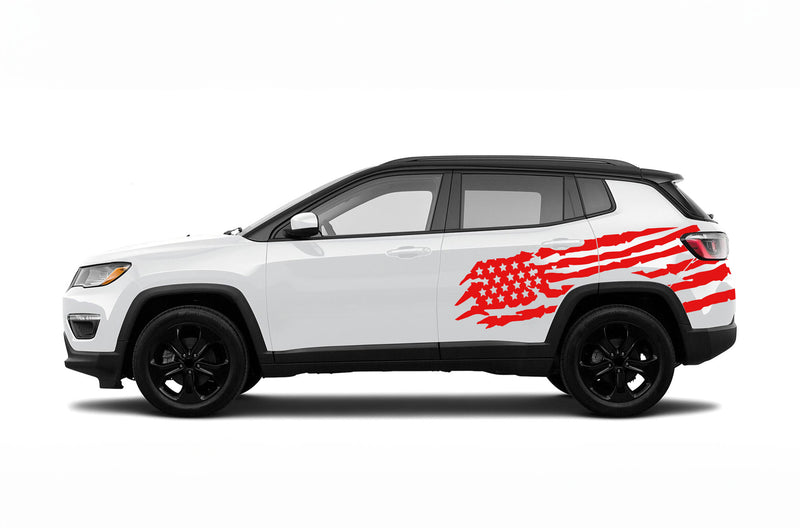 US flag side graphics decals for Jeep Compass