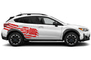 US flag side graphics decals for Subaru Crosstrek 2018-2023