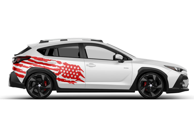 US flag side graphics decals for Subaru Crosstrek