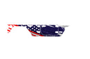 US flag style full side graphics decals for Jeep Wrangler JL