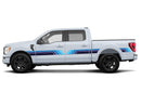 Retro V-style racing side stripes graphics compatible with Ford F150