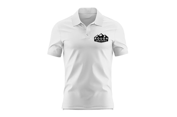 White Premium polo T-shirt - Rough Grounds