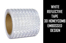 White reflective PVC safety tape for trailers