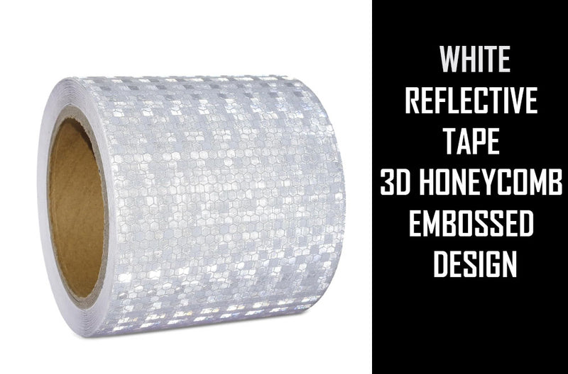 White reflective PVC safety tape for trailers