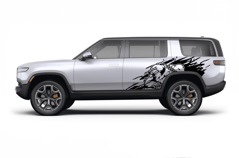 Wild bear door side graphics decals for Rivian R1S