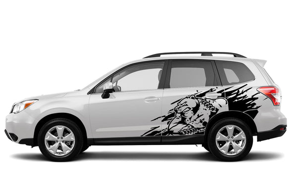 Wild bear door graphics decals for Subaru Forester 2014-2018