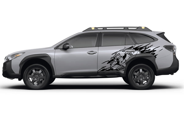 Wild bear side graphics decals for Subaru Outback