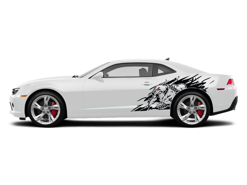 Wild bear side graphics decals for Chevrolet Camaro 2010-2015