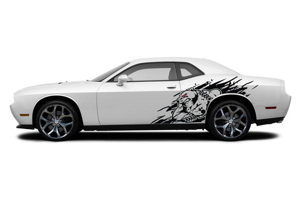 Wild bear side graphics decals for Dodge Challenger