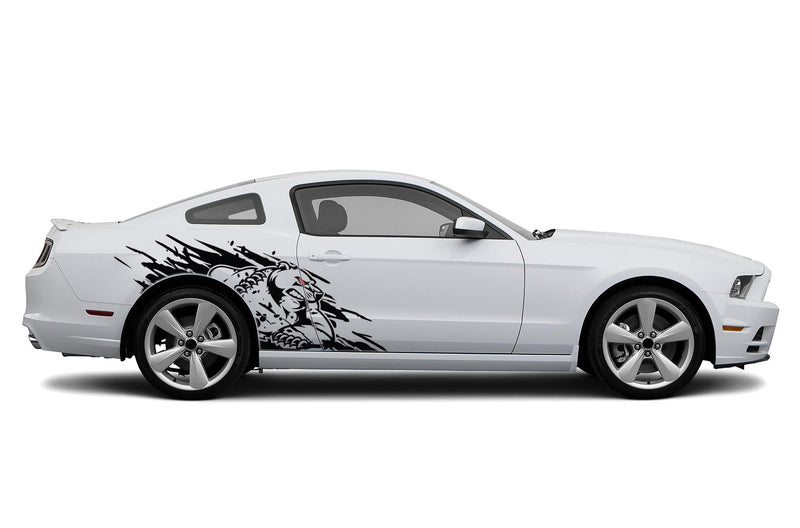 Wild bear side graphics decals for Ford Mustang 2010-2014