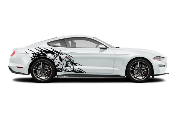 Wild bear side graphics decals for Ford Mustang