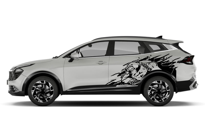 Wild bear splash side graphics decals for Kia Sportage