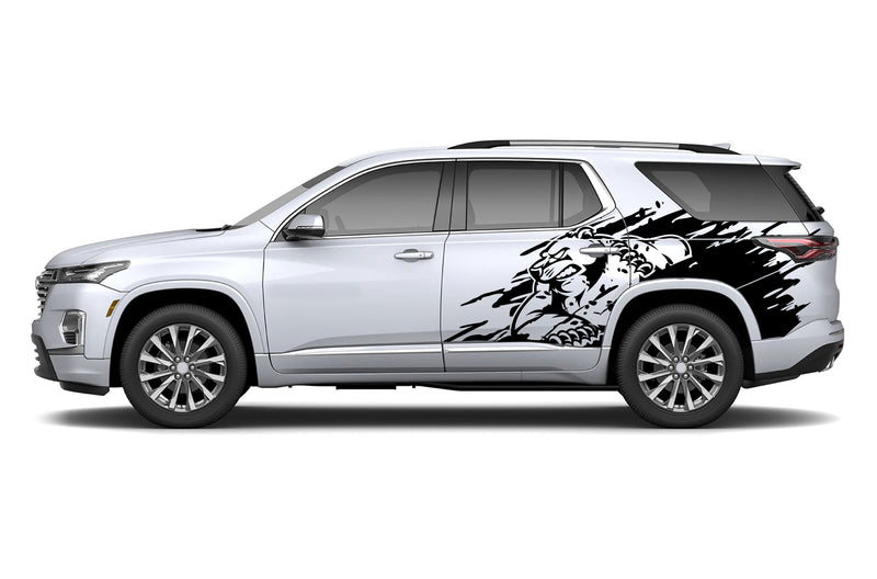 Wild bear splash graphics decals for Chevrolet Traverse 2018-2023