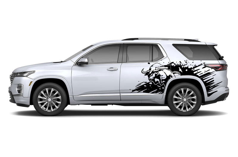 Wild bull splash graphics decals for Chevrolet Traverse 2018-2023