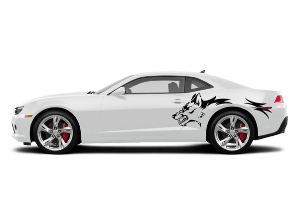 Wild wolf side decals for Chevrolet Camaro 2010-2015