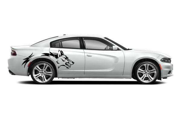 Wild wolf side graphics decals for Dodge Charger