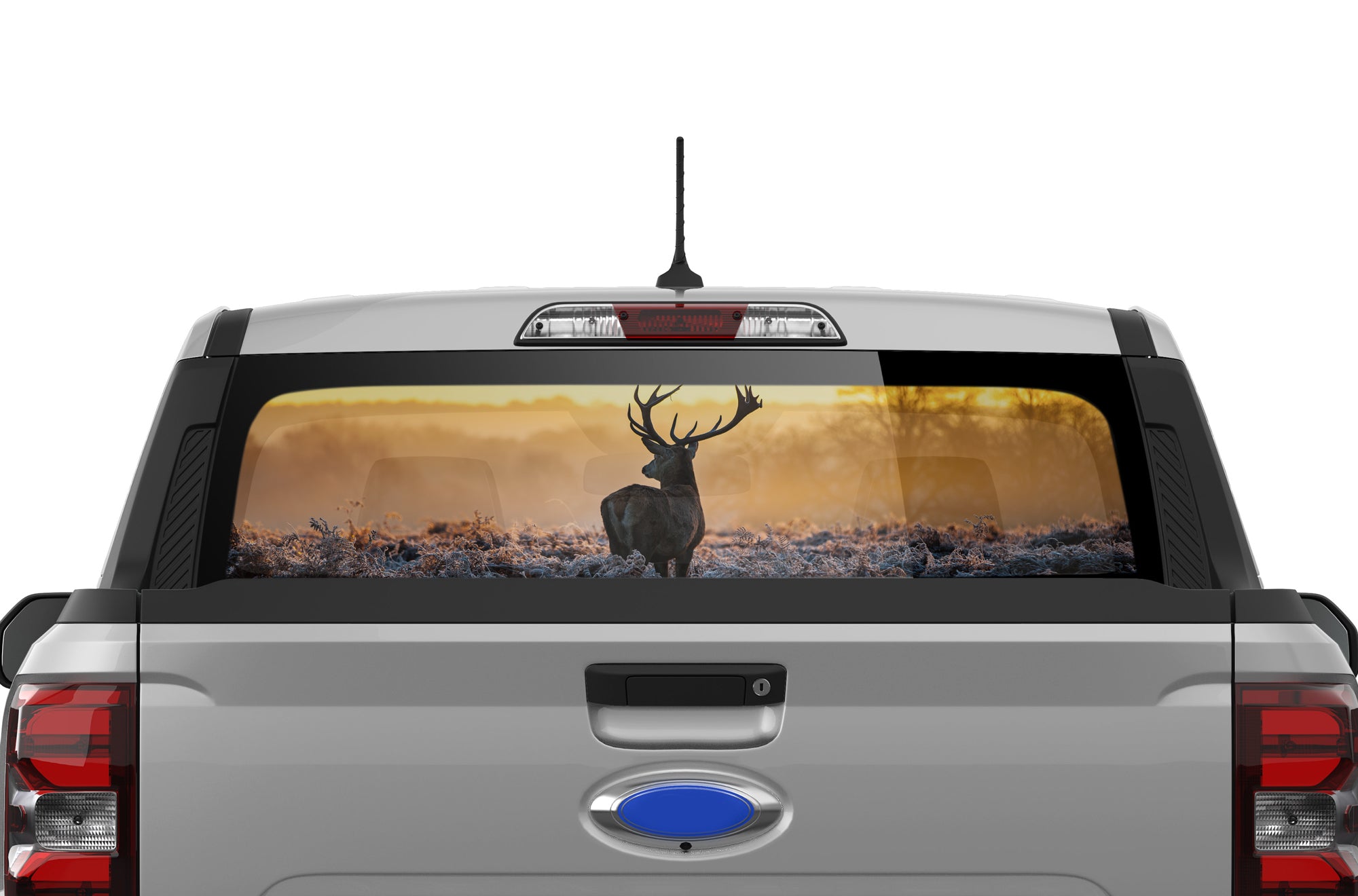 Wild deer perforated rear window decals graphics for Ford Maverick