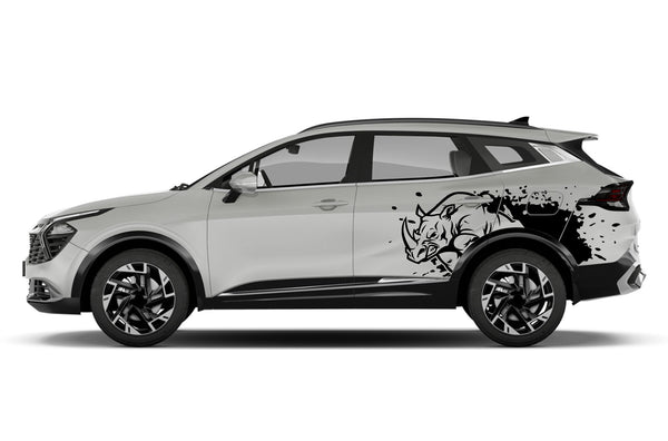 Wild rhino splash side graphics decals for Kia Sportage