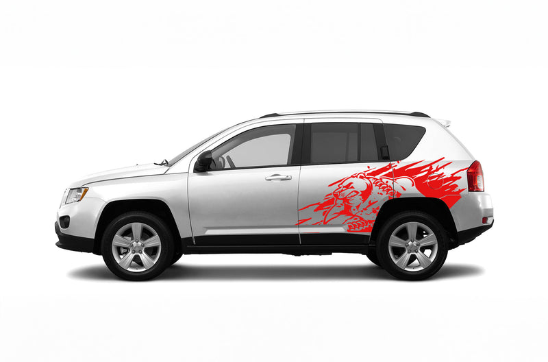 Wild bear door graphics decals compatible with Jeep Compass 2011-2017