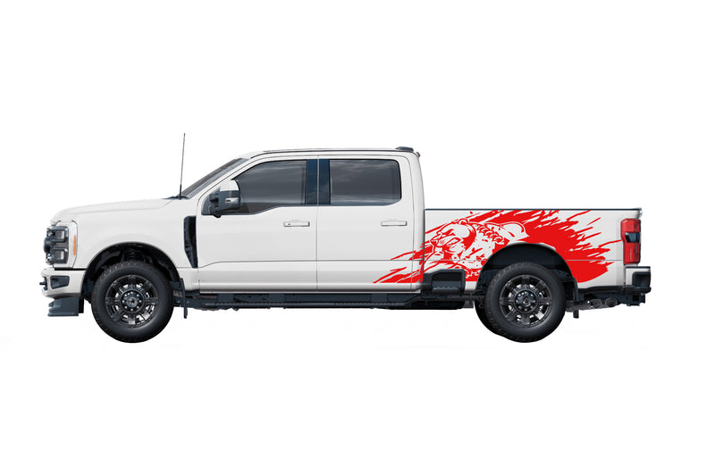 Wild bear side door graphics decals for Ford F-250