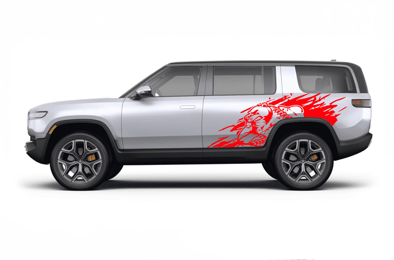 Wild bear door side graphics decals for Rivian R1S