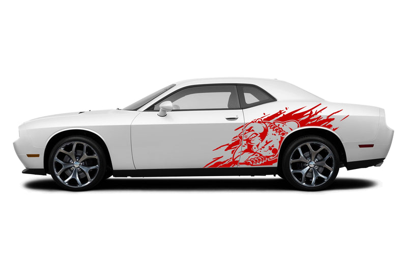 Wild bear side graphics decals for Dodge Challenger