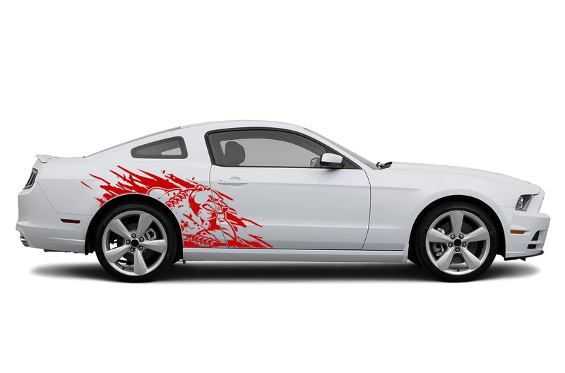 Wild bear side graphics decals for Ford Mustang 2010-2014