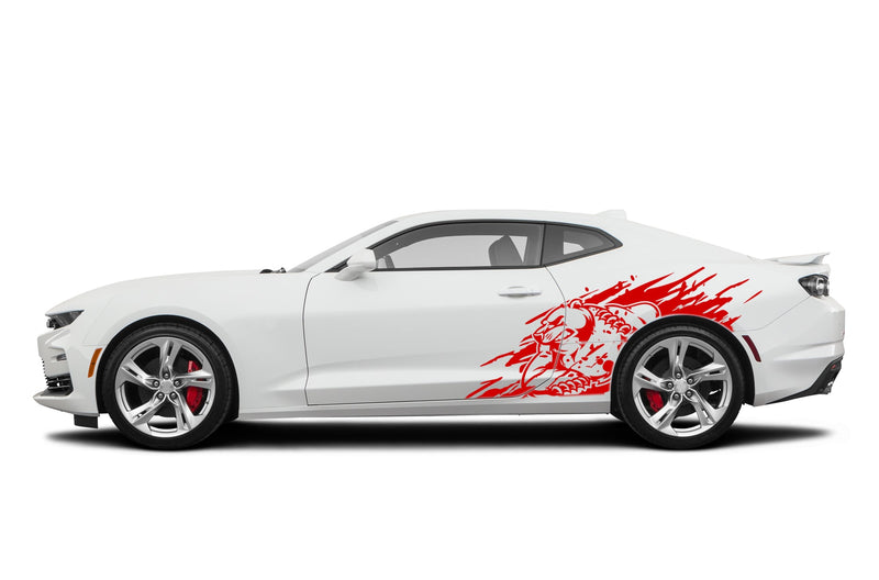 Wild bear side graphics decals for Chevrolet Camaro