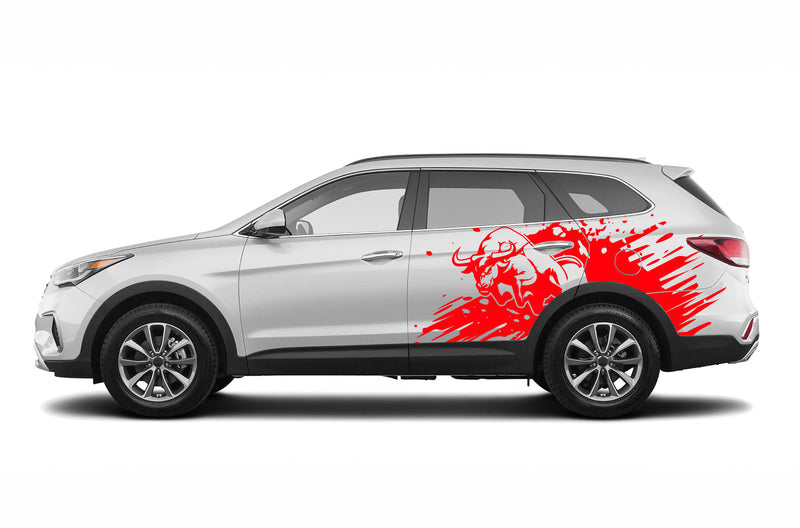 Wild bull splash graphics decals for Hyundai Santa Fe 2019-2023