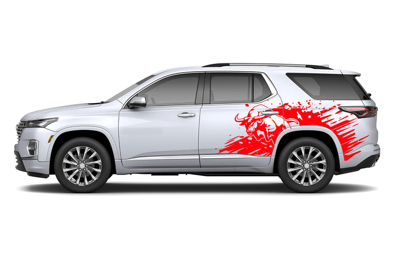 Wild bull splash graphics decals for Chevrolet Traverse 2018-2023