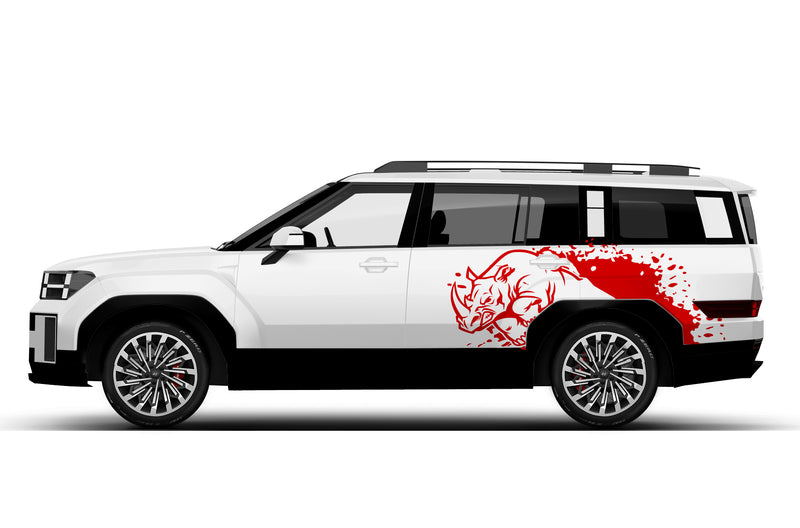 Wild rhino splash graphics decals for Hyundai Santa Fe