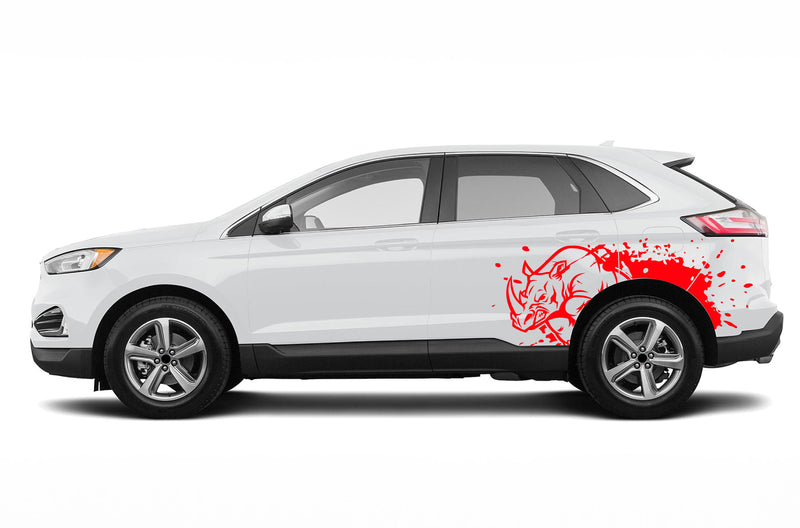 Wild rhino splash side decals graphics decals for Ford Edge