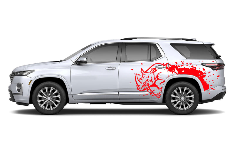 Wild rhino splash graphics decals for Chevrolet Traverse 2018-2023