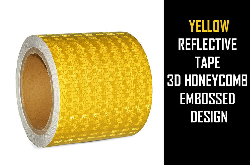 Yellow reflective PVC safety tape for trailers