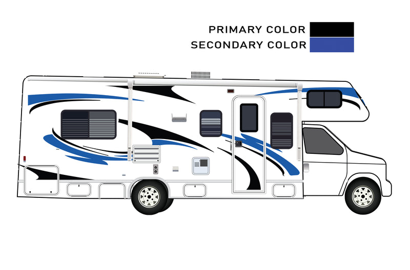 Type C Rv Sticker Replacement graphics decals for RVs Motorhome Class C (kit RG15006)
