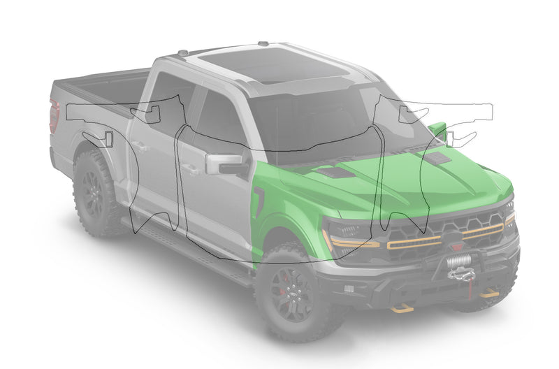 Pre-cut paint protection film (PPF) kit for Ford F-150 hood & fender