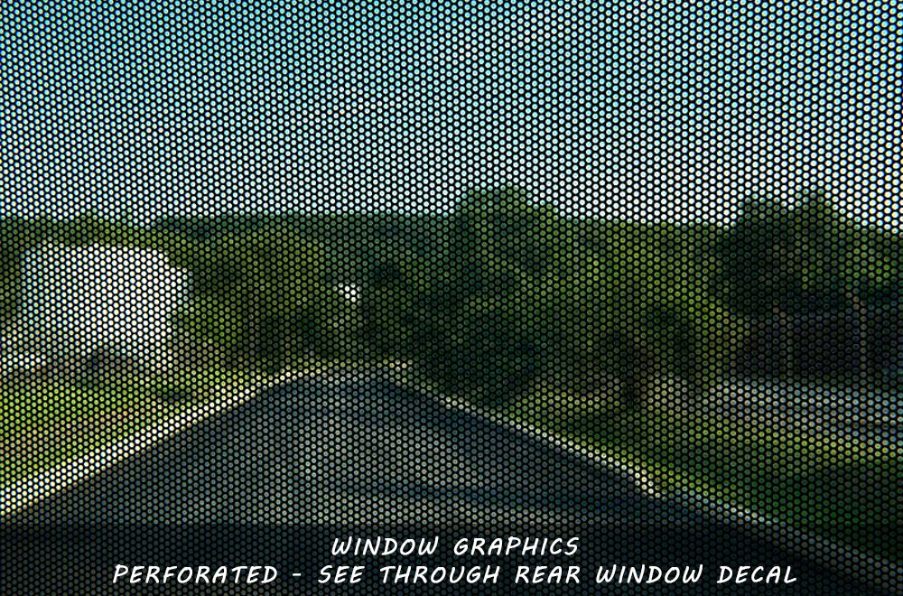 USA flag perforated rear window decal graphics for Ford F150