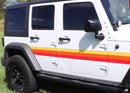 Retro themes side center decals graphics compatible with Jeep Wrangler JK