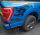 Flag side bed decals graphics compatible with Ford F150