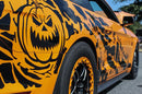 Halloween pumpkin side graphics, stickers decals compatible with Ford Mustang 2015-2023