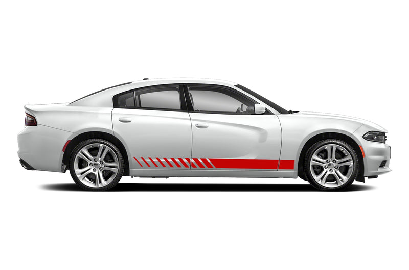 Lower side racing stripes graphics decals for Dodge Charger