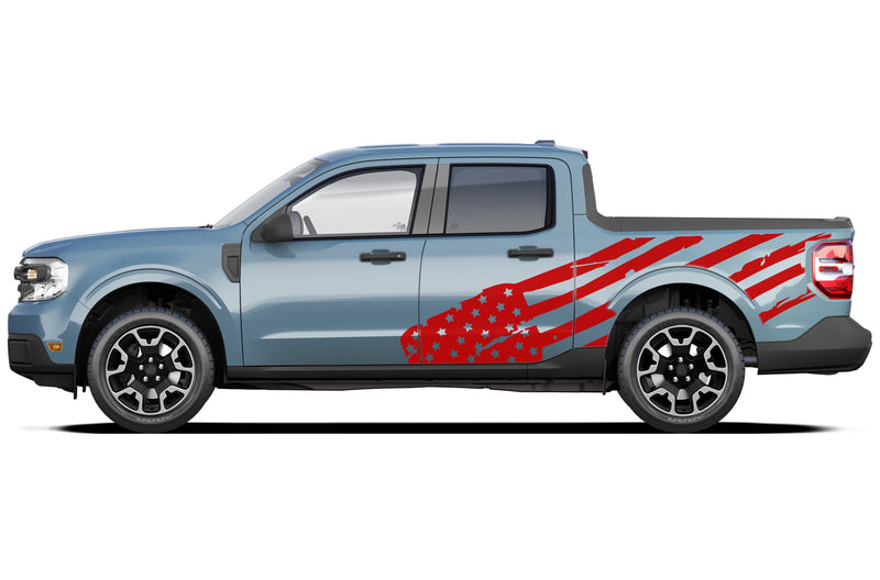 USA flag side graphics decals for Ford Maverick