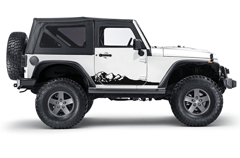 Adventure mountains graphics compatible with Jeep Wrangler JK 2 doors