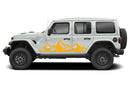 Adventure mountains side graphics decals compatible with Wrangler JL