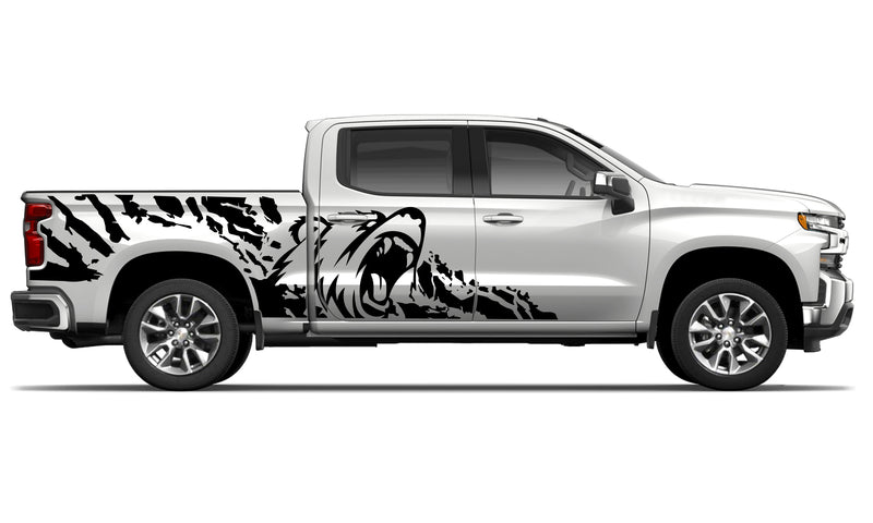 Bear splash side graphics decals for Chevrolet Silverado