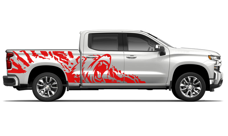 Bear splash side graphics decals for Chevrolet Silverado